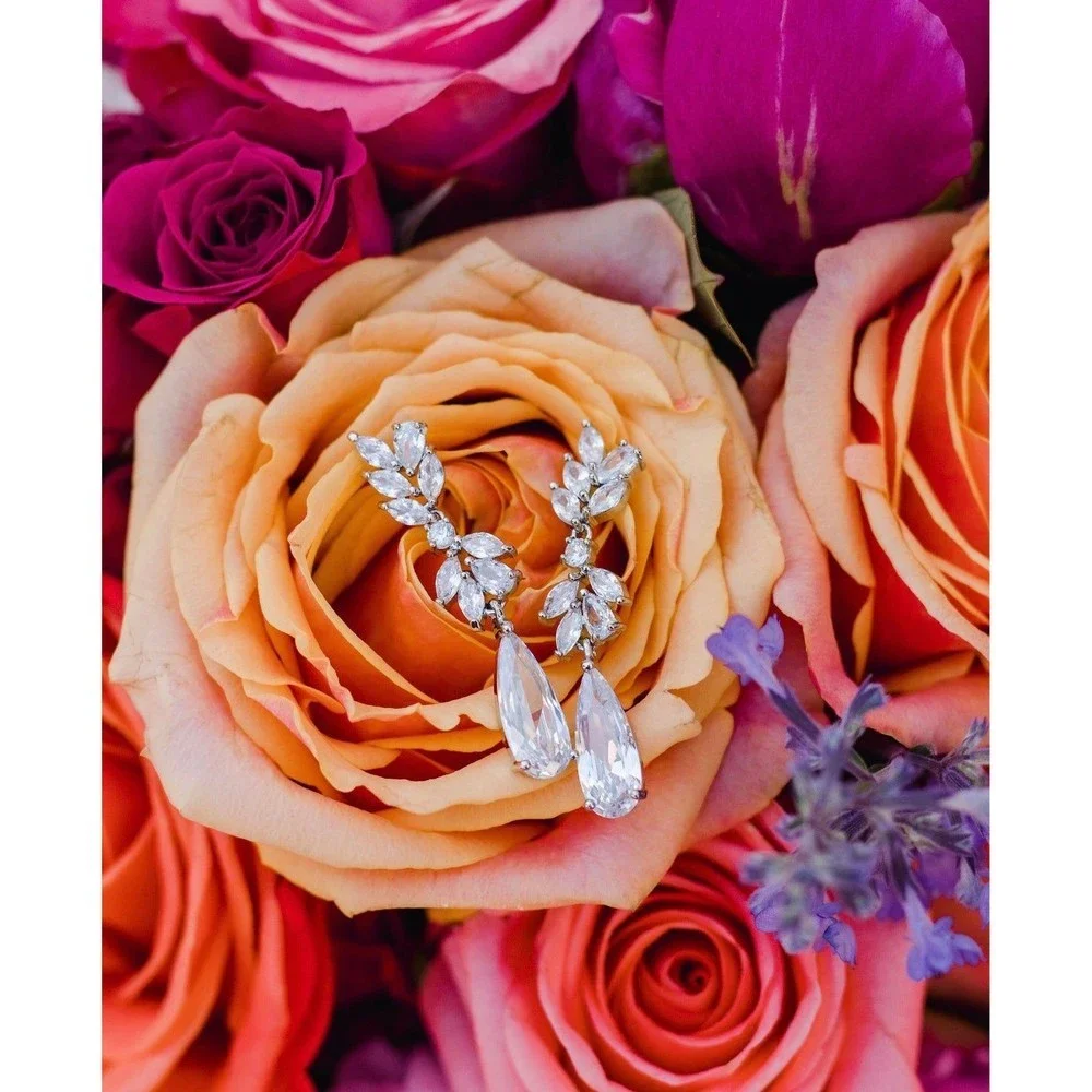 14K Gold Plated Teardrop Earrings - Picture 3 of 6